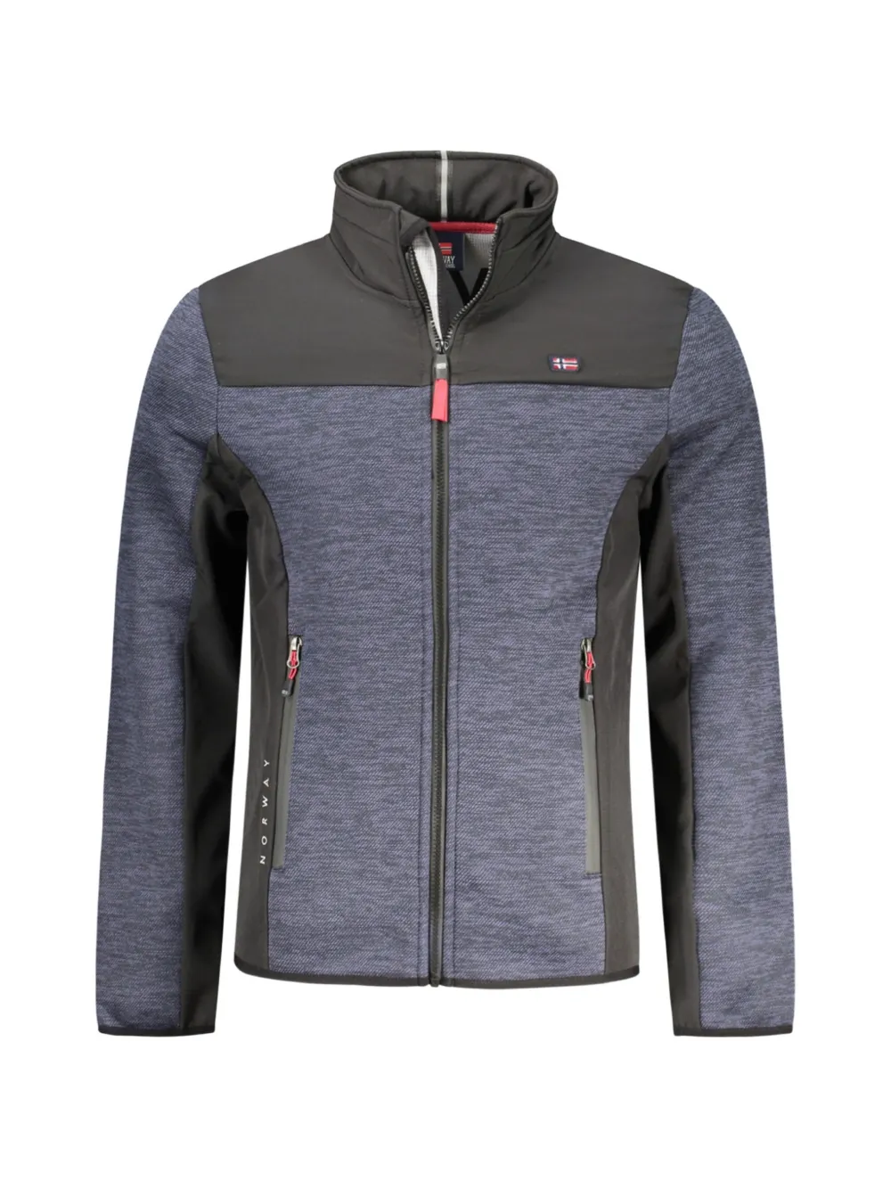 Norwegian Rain Panelled Marl-texture Jacket In Blue