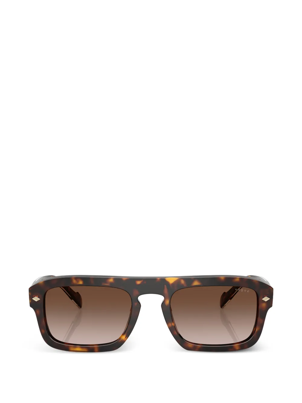Vogue Eyewear tortoiseshell-effect rectangle-frame sunglasses - Braun