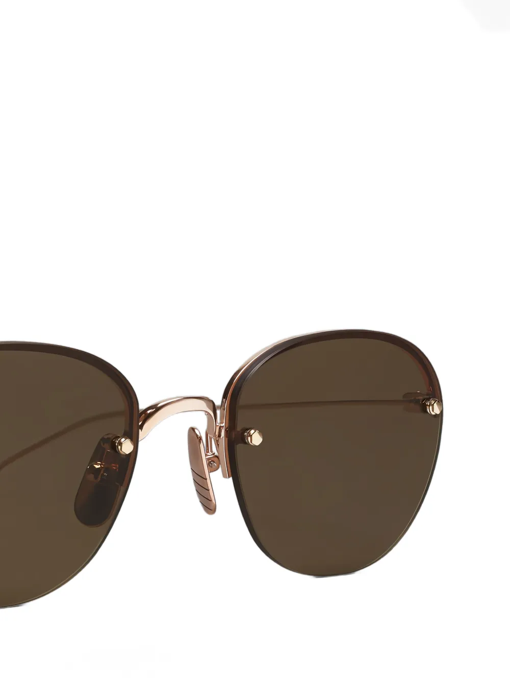 Thom Browne Eyewear Zonnebril met randloos montuur Goud