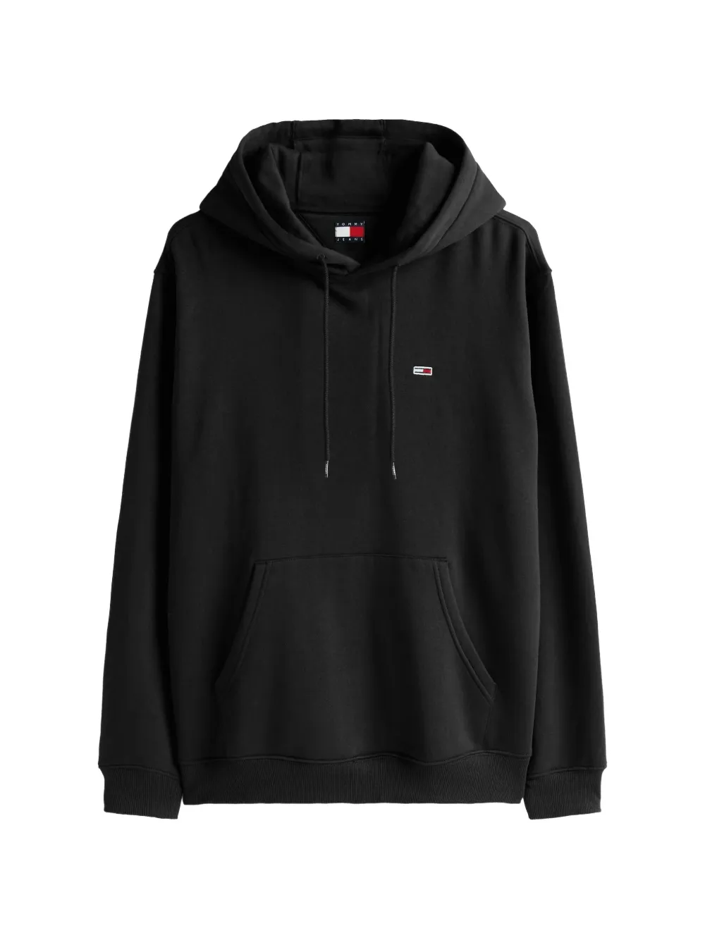 Tommy Hilfiger logo-patch hoodie - Schwarz