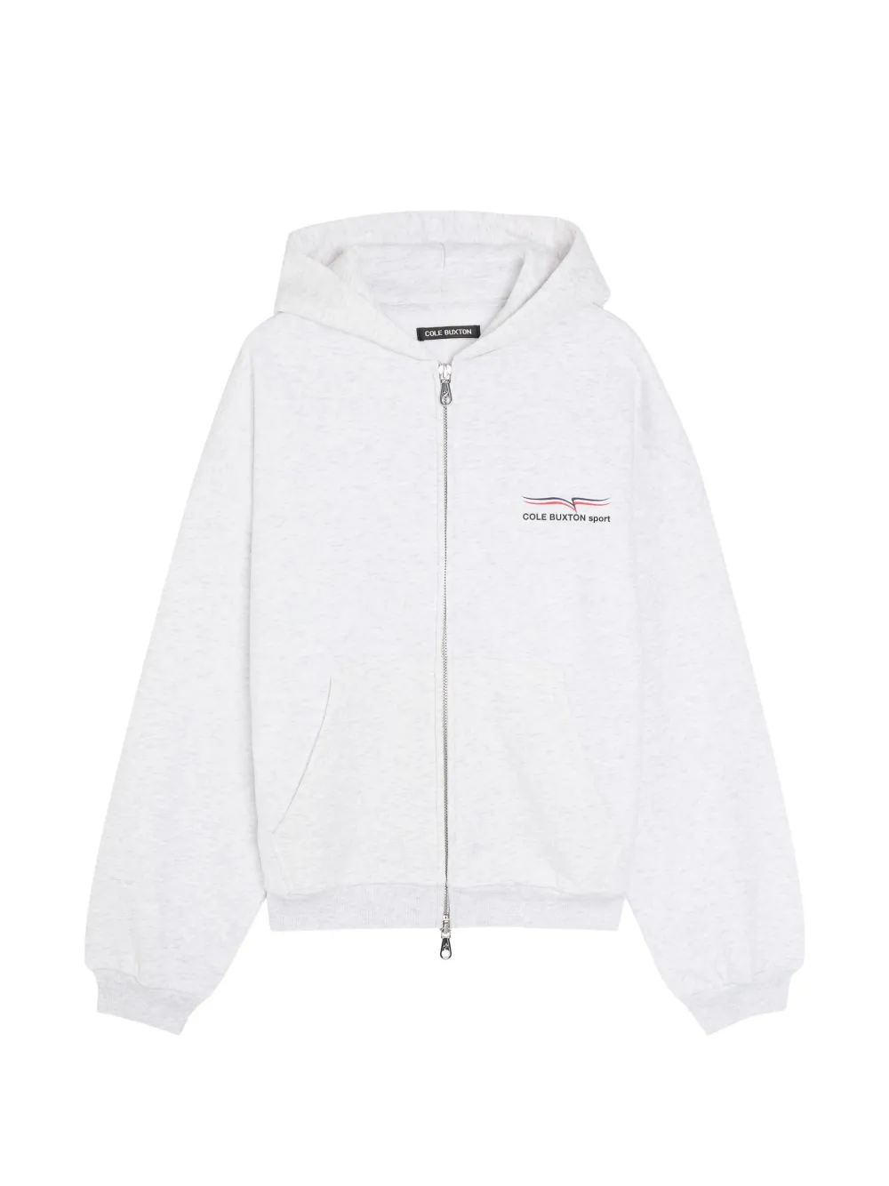 COLE BUXTON logo-print zip-up hoodie - Grigio