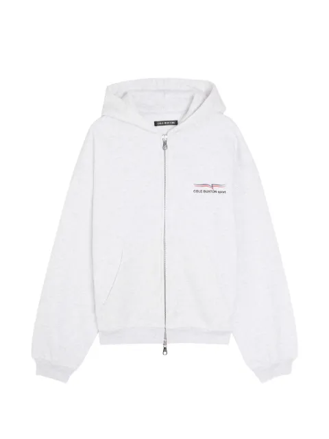 COLE BUXTON logo-print zip-up hoodie