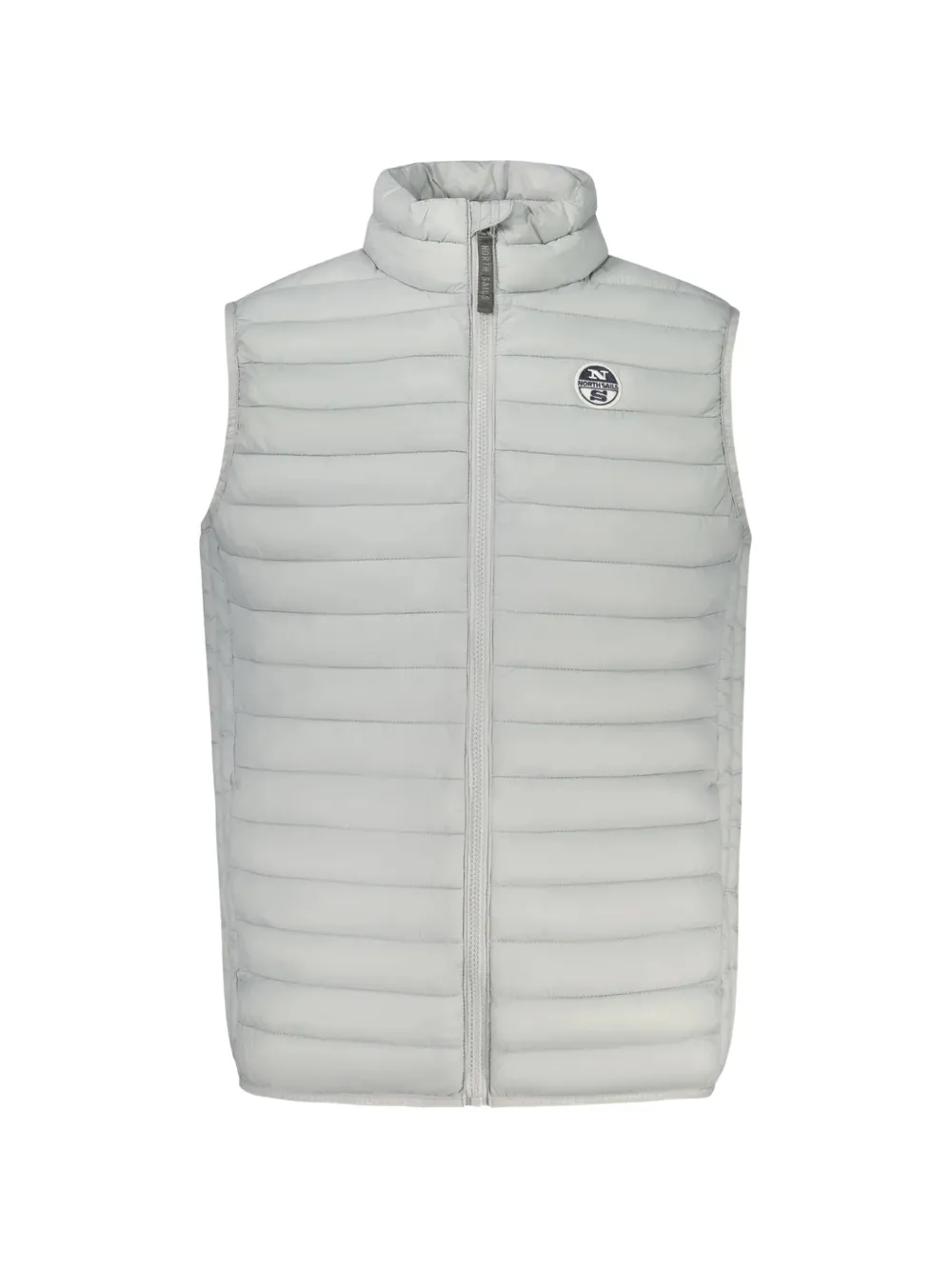 North Sails quilted logo-patch gilet - Grigio