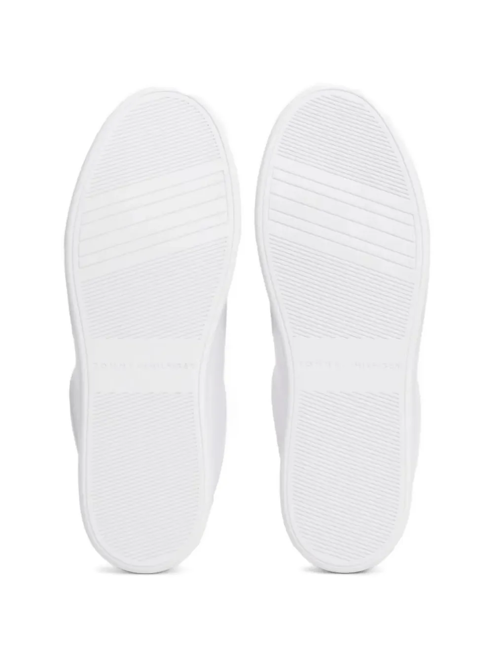Tommy Hilfiger stripe-detail leather sneakers Wit