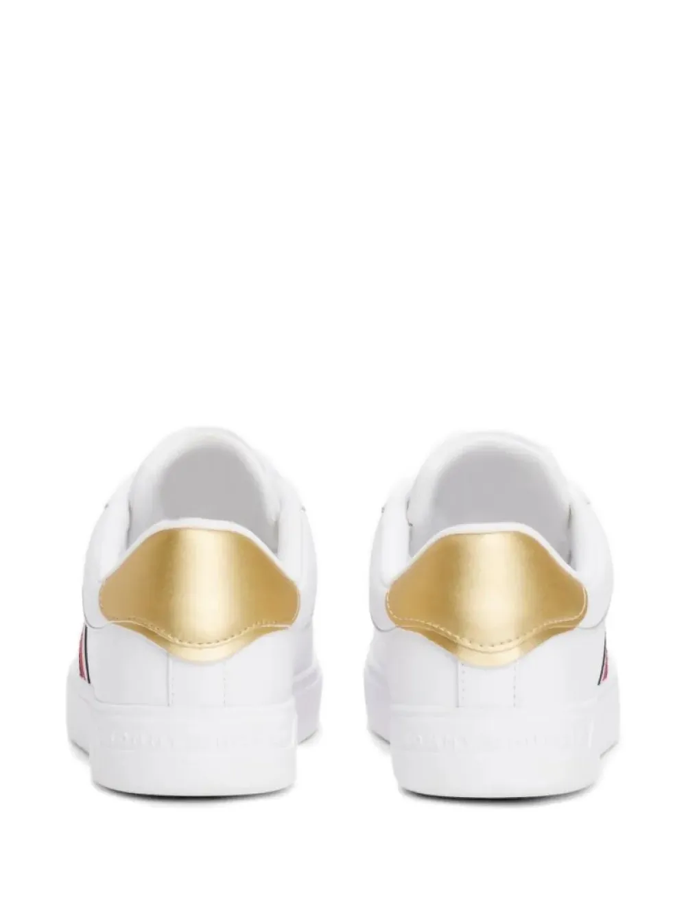 Tommy Hilfiger stripe-detail leather sneakers Wit