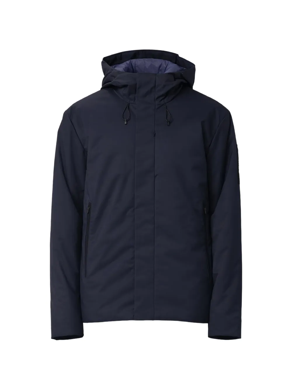 Ea7 Emporio Armani hooded logo-patch jacket - Blu
