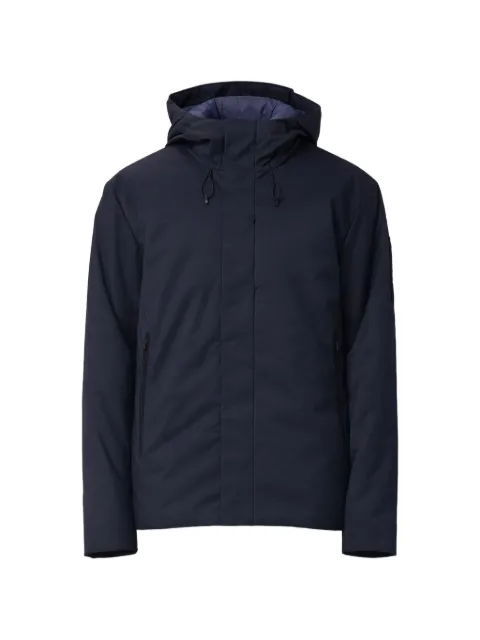 Ea7 Emporio Armani hooded logo-patch jacket
