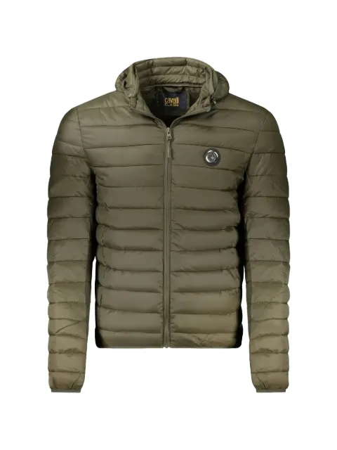Cavalli Class quilted hooded jacket