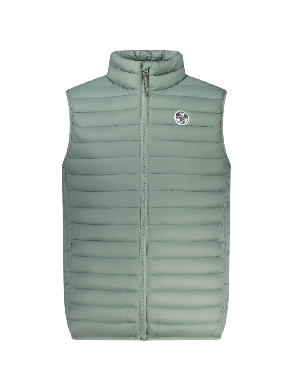 North Sails quilted logo-patch gilet - Green