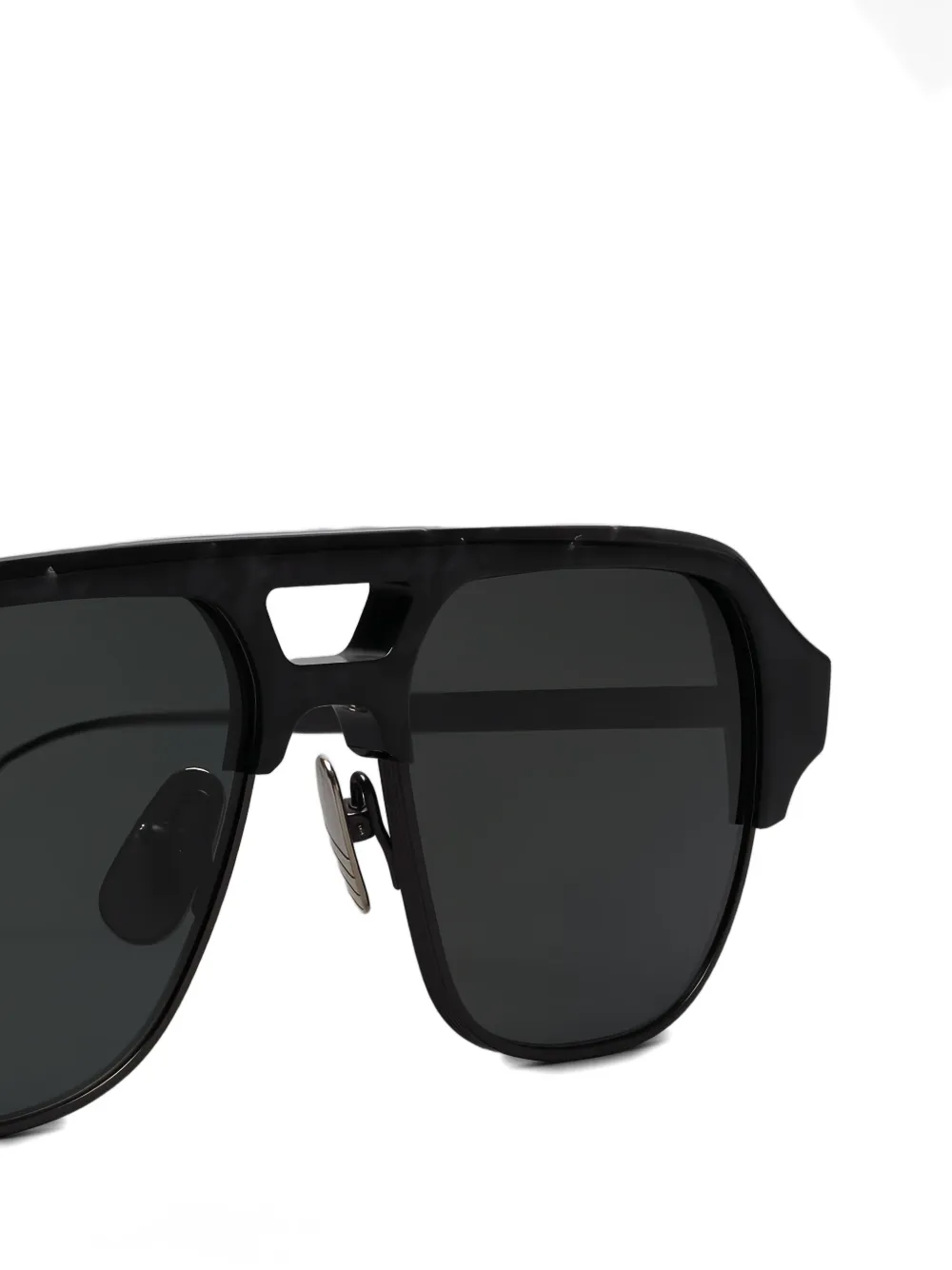 Thom Browne Eyewear Zonnebril met piloten montuur Zwart