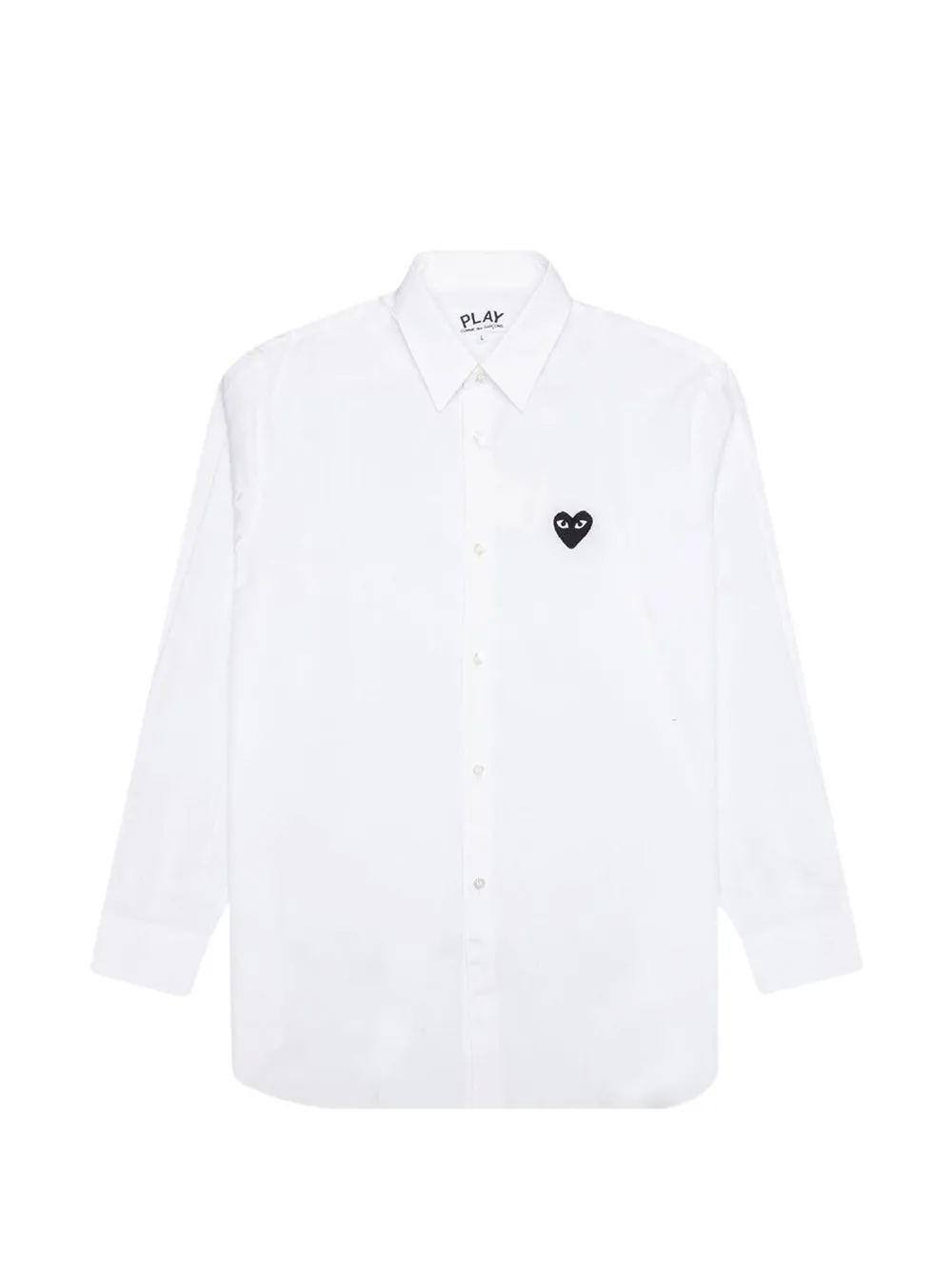 Comme Des Garçons heart patch shirt - Bianco