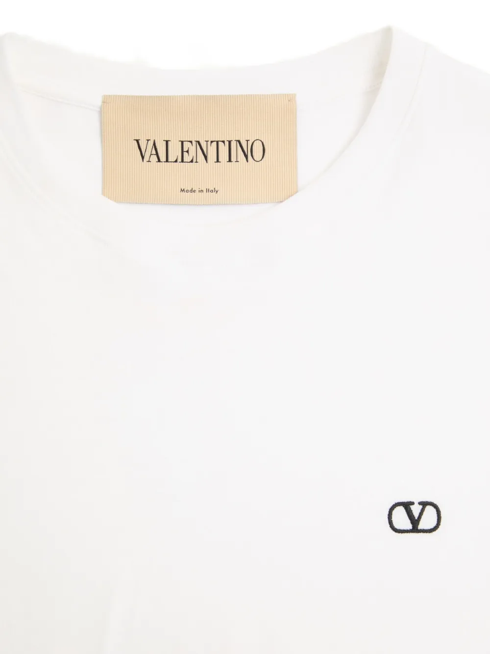 Valentino Garavani Katoenen T-shirt met VLogo-borduurwerk Wit