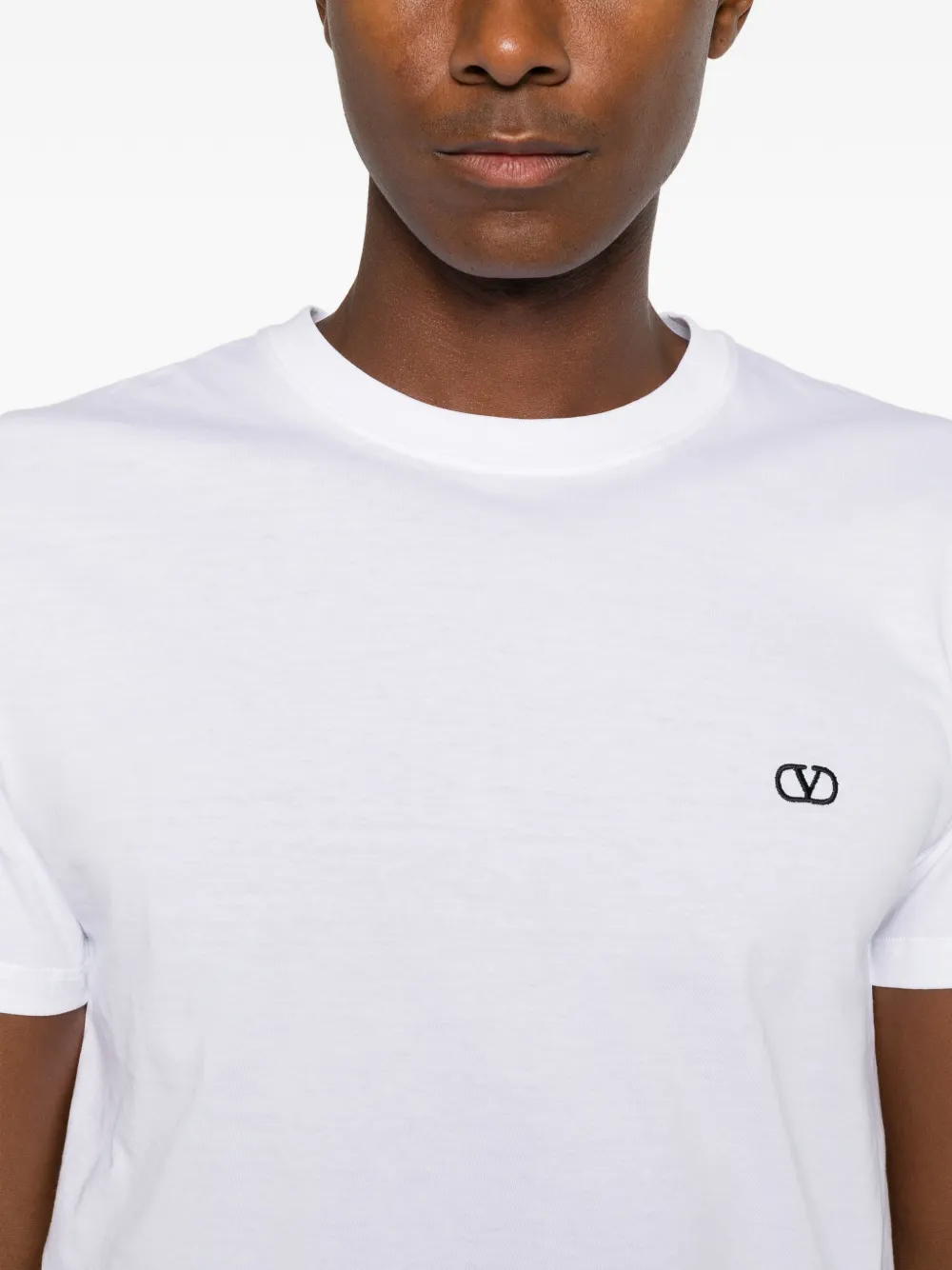 Valentino Garavani Katoenen T-shirt met VLogo-borduurwerk Wit
