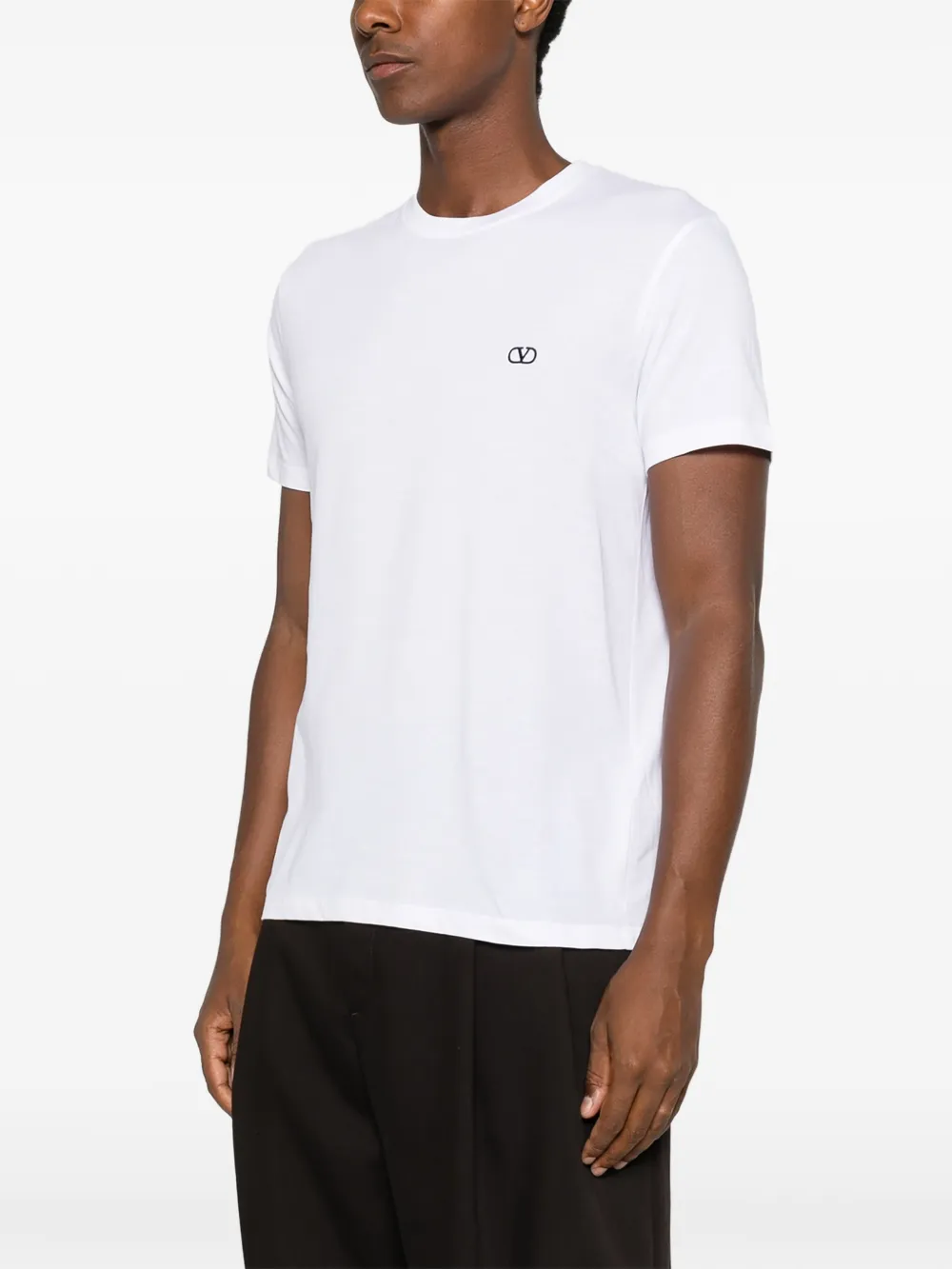 Valentino Garavani Katoenen T-shirt met VLogo-borduurwerk Wit