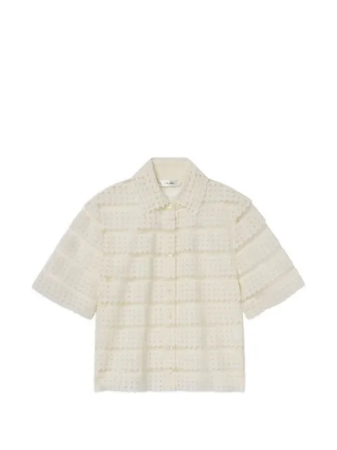 FRAME camisa Lattice de ganchillo