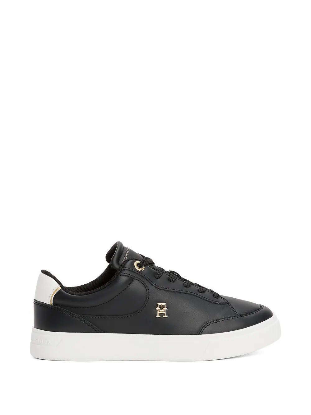 Tommy Hilfiger logo-plaque sneakers Zwart