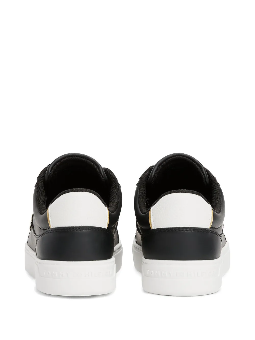 Tommy Hilfiger logo-plaque sneakers Zwart
