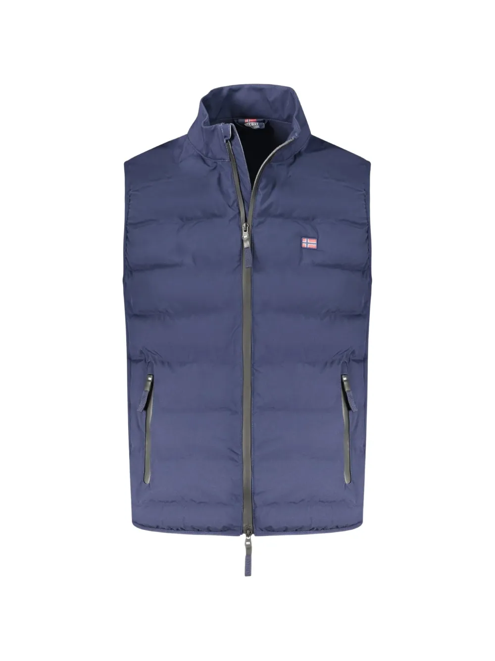 Norwegian Rain padded logo-patch gilet - Blau