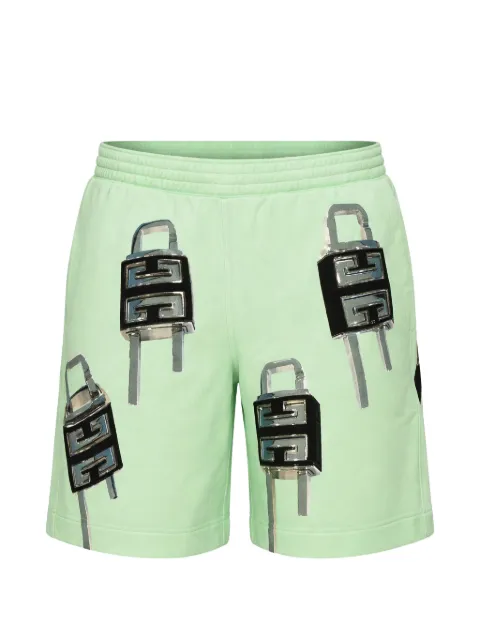 Givenchy lock-print shorts