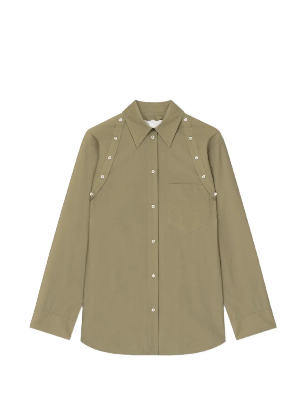 Nanushka button-embellishment shirt - Verde