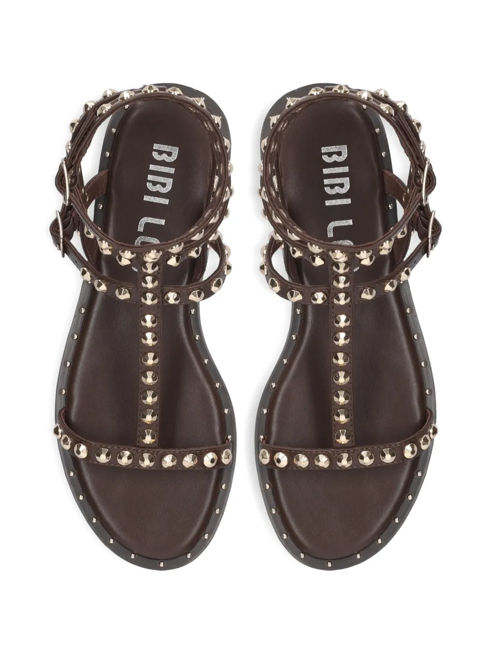 Bibi Lou Zasi stud-embellishment sandals Bruin