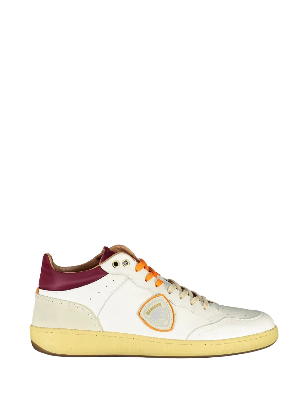 Blauer perforated panelled sneakers - Bianco