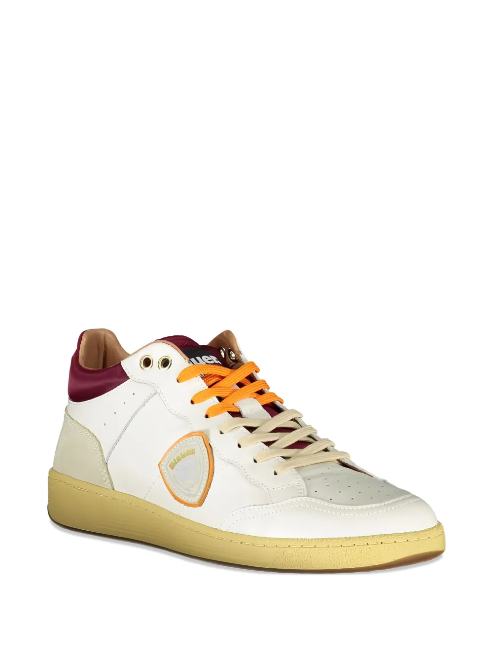 Blauer perforated panelled sneakers Wit