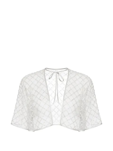 Fleur Du Mal top con moño en el cuello y detalles