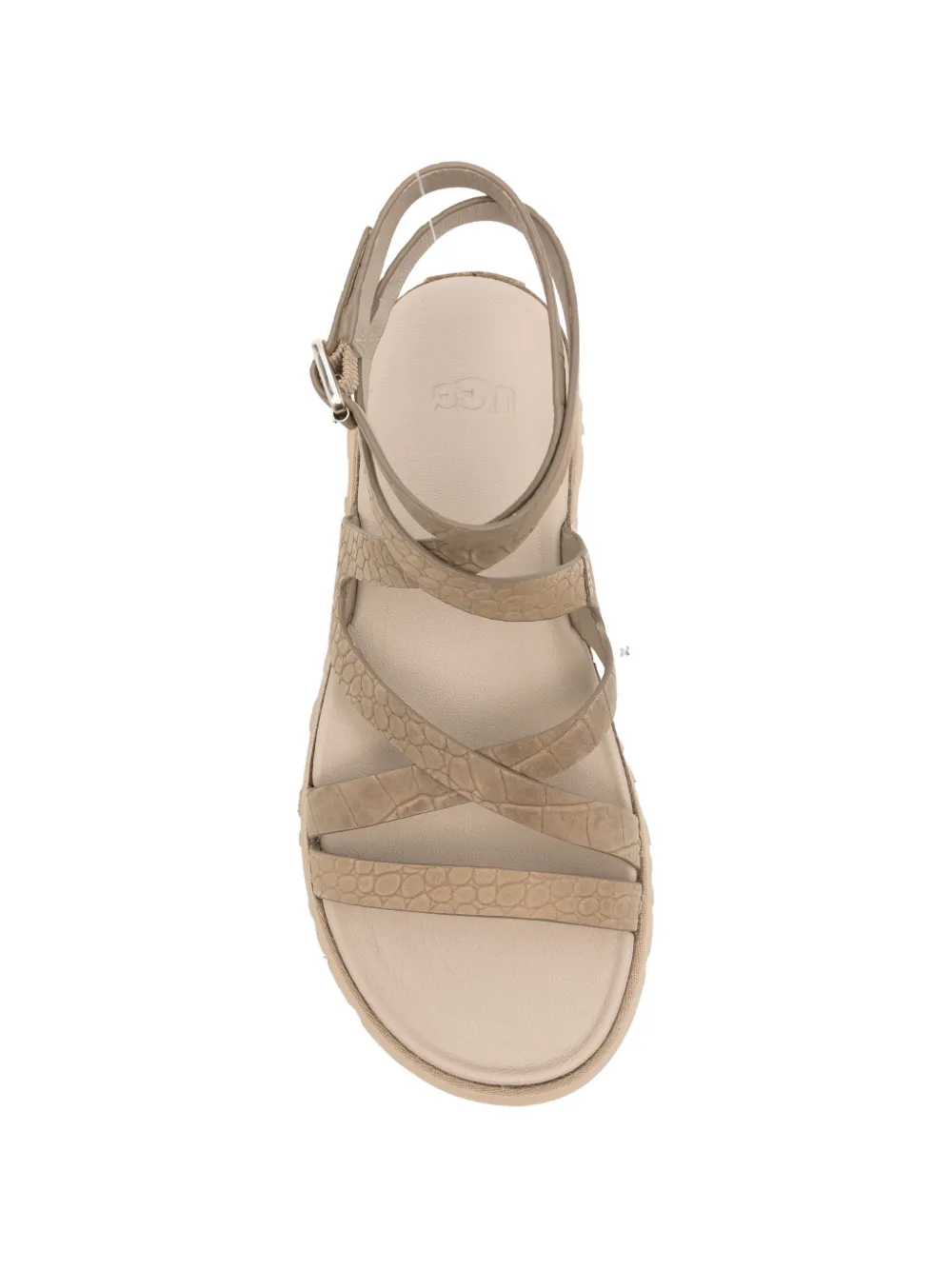 UGG Sandalen met krokodillen-reliëf Beige