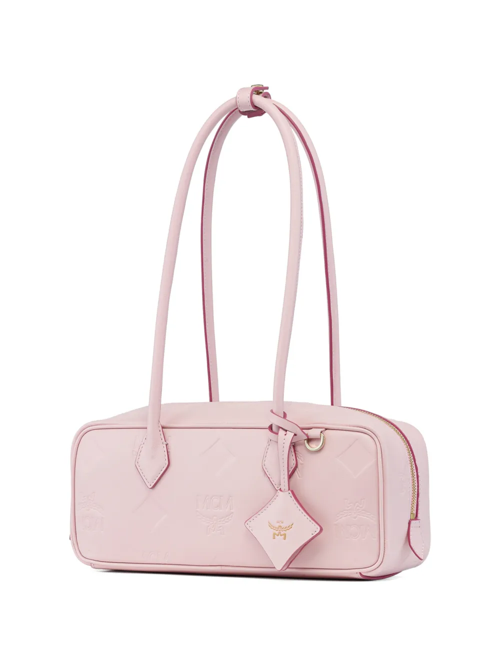 MCM Aren Maxi leren schoudertas met monogram Roze