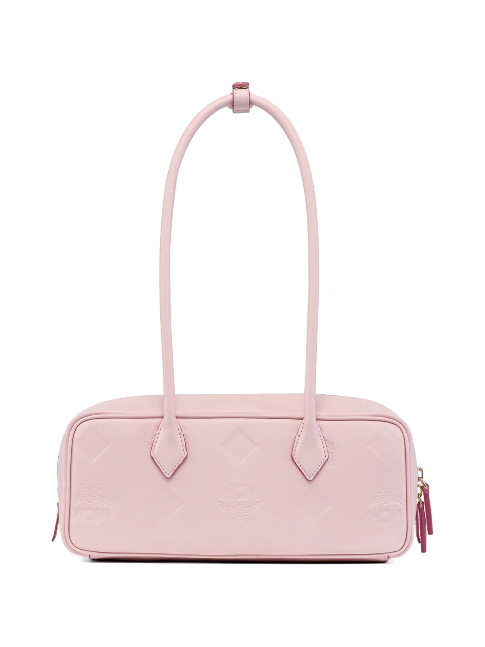 MCM Aren Maxi leren schoudertas met monogram Roze