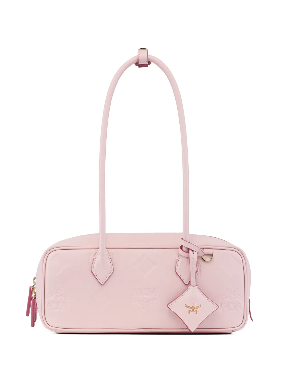 MCM Borsa a spalla Aren Maxi Monogram - Rosa