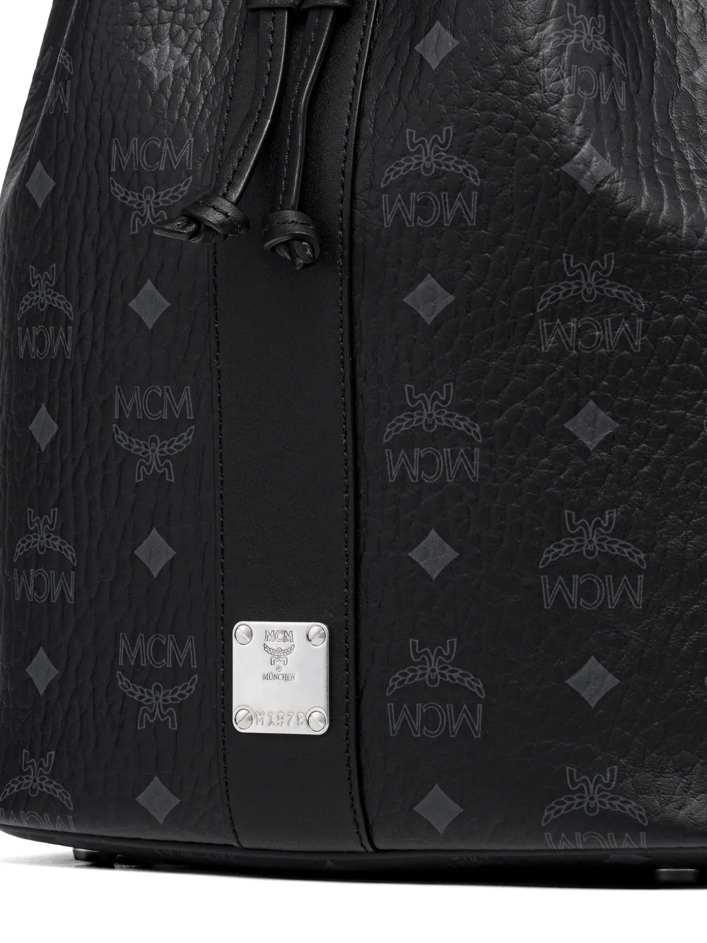 MCM Dessau Visetos medium bucket-tas Zwart
