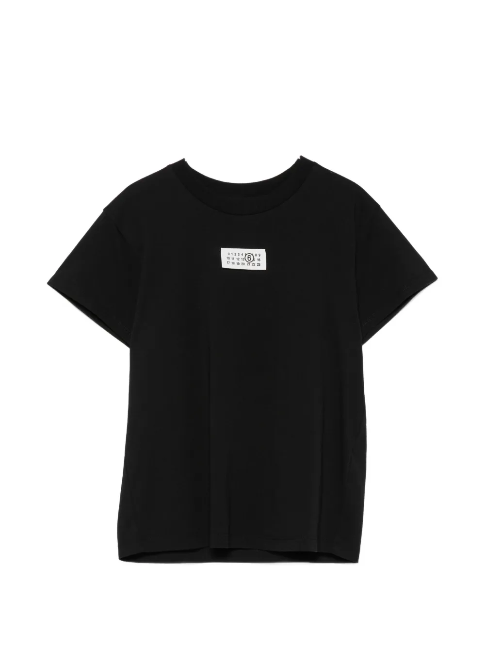 MM6 Maison Margiela logo-patch T-shirt - Schwarz