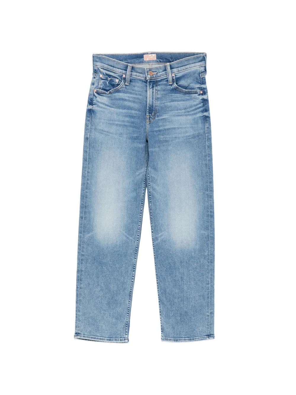 MOTHER whiskered faded-effect jeans - Blau