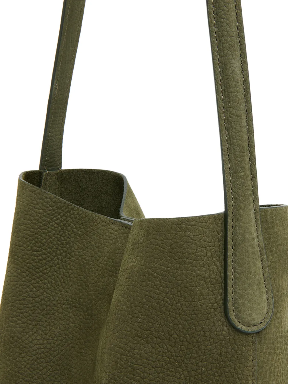 Mansur Gavriel Cabas kleine nubuck leren schoudertas Groen
