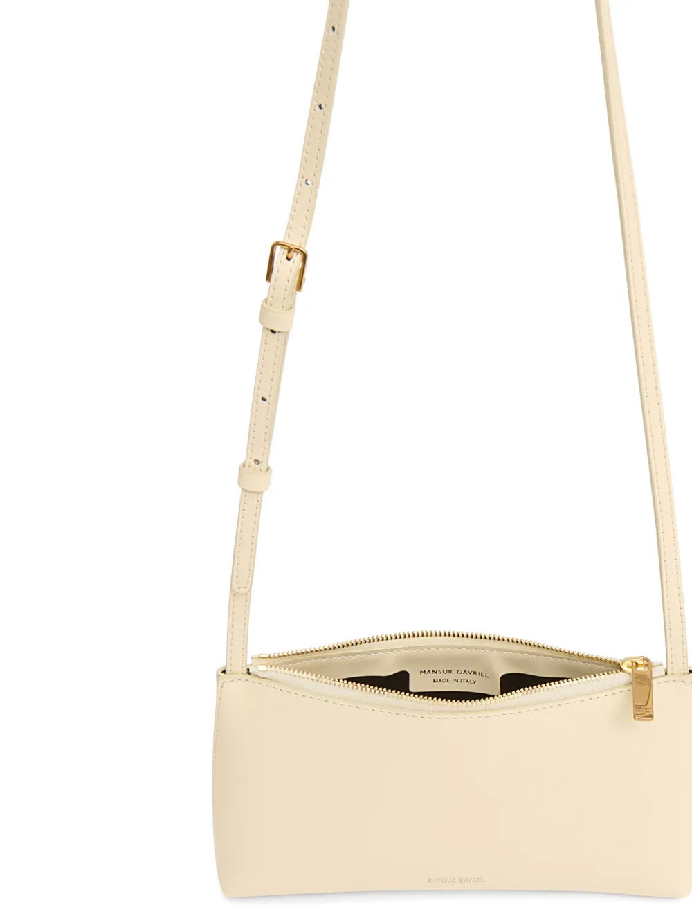 Mansur Gavriel Gaia kleine crossbodytas Geel