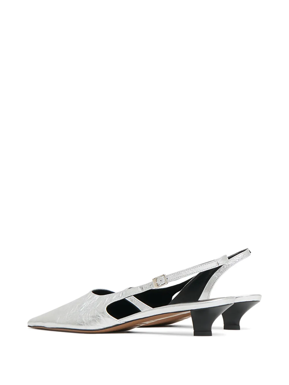 Mansur Gavriel Anna leren pumps met metallic-effect Zilver
