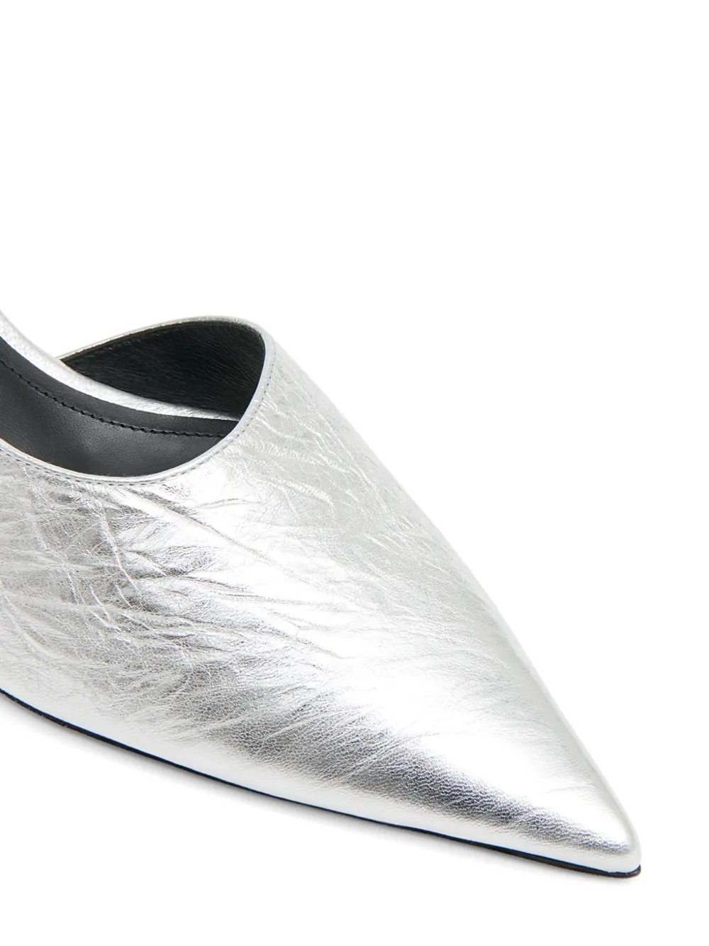 Mansur Gavriel Anna leren pumps met metallic-effect Zilver