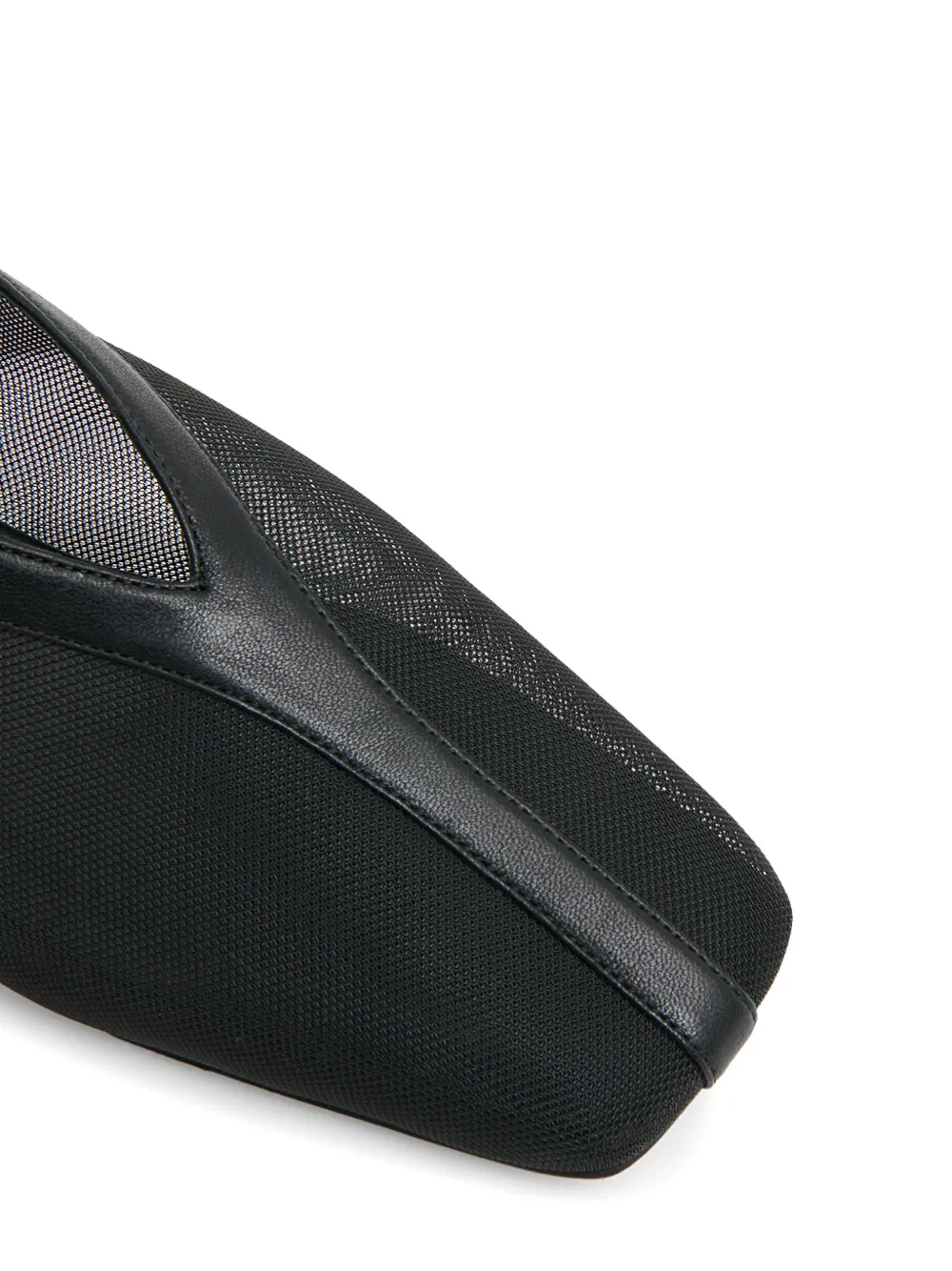 Mansur Gavriel Contorno Square V ballerina's met mesh Zwart