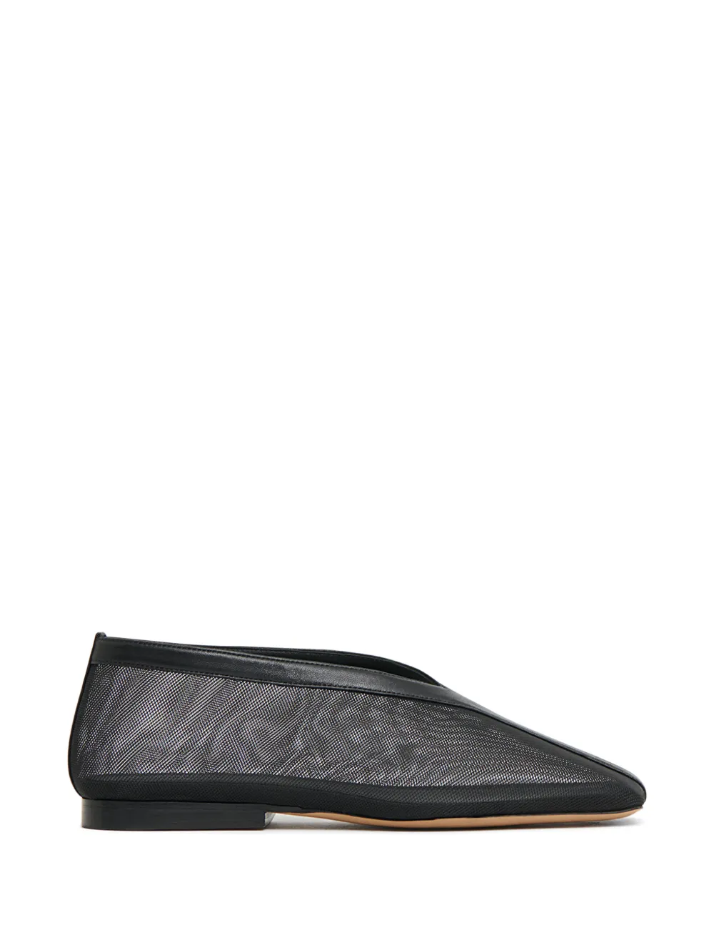 Mansur Gavriel Contorno Square V mesh ballet flats - Nero