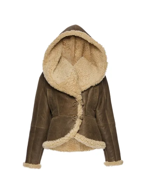 Magda Butrym hooded shearling jacket