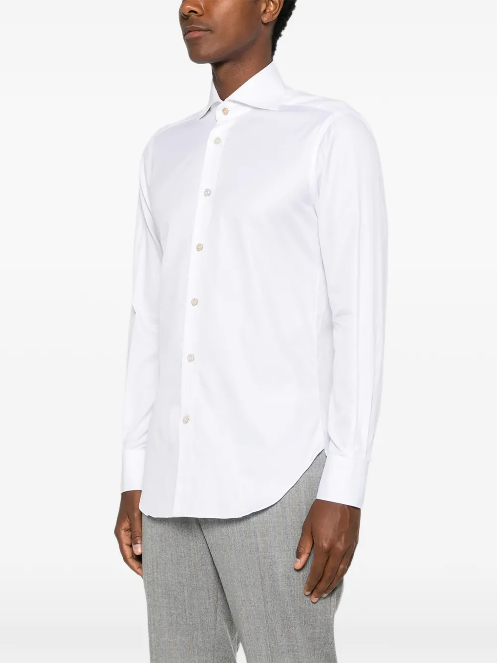  Kiton Camisa Con Botones - Blanco 