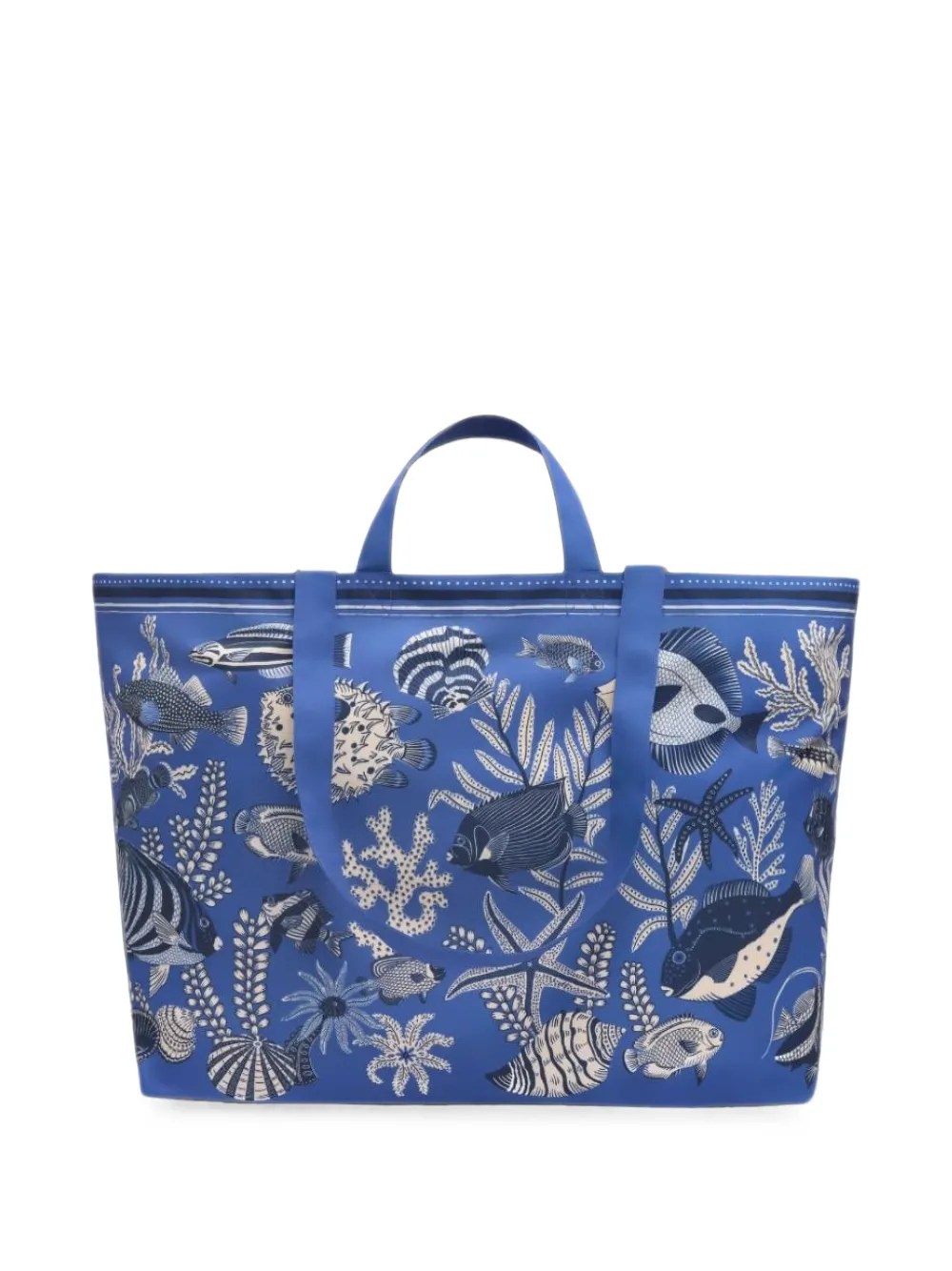 Inoui Editions large Neptune fish-print tote bag