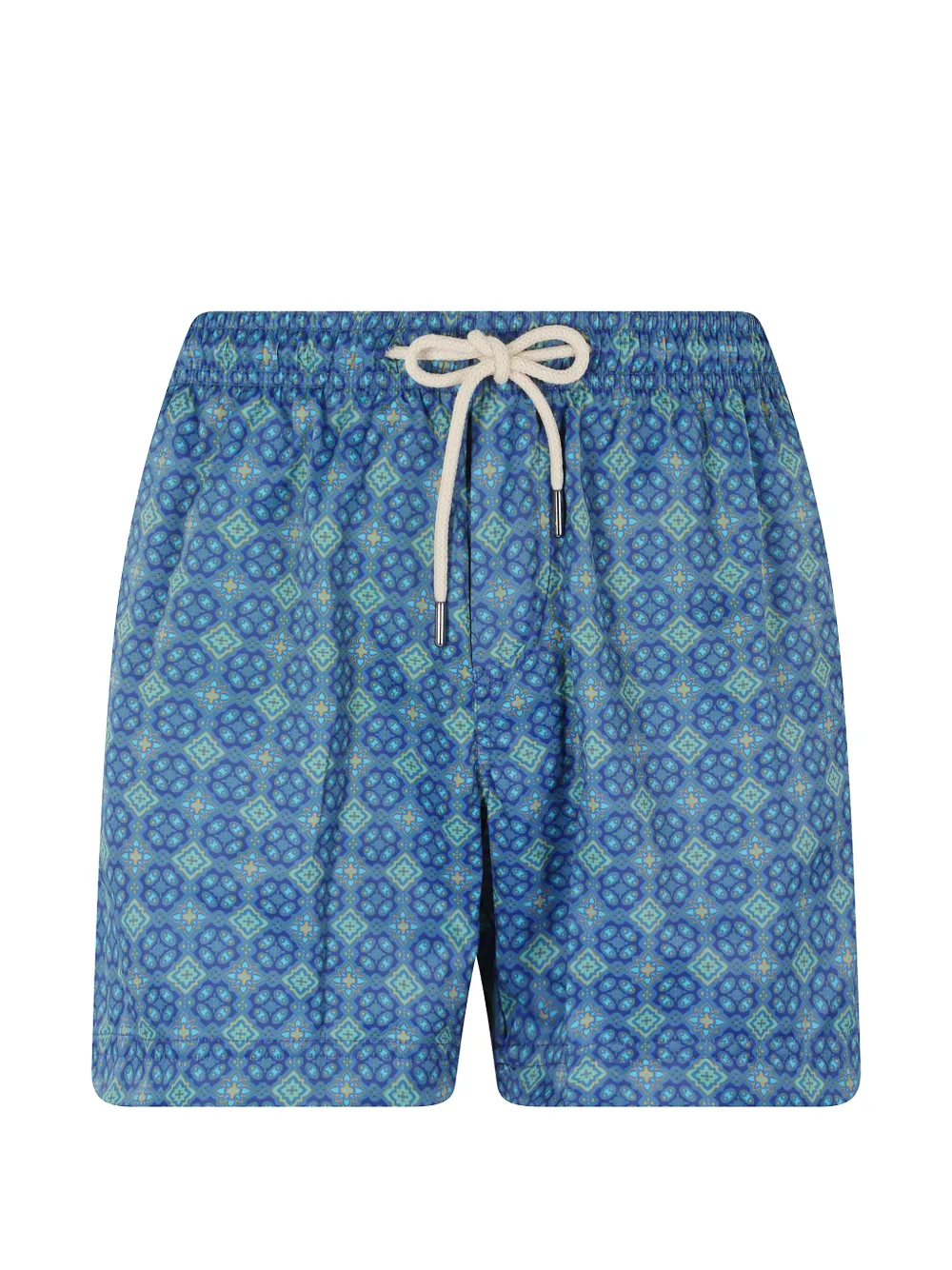PENINSULA SWIMWEAR Capresa geometric-print drawstring-fastening swim shorts - Blu