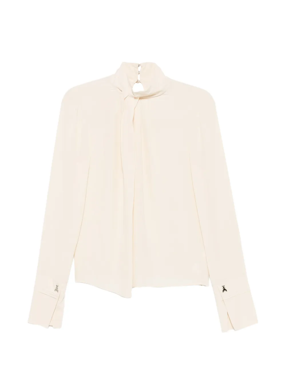 Patrizia Pepe tie-neck high-neck blouse - Toni neutri