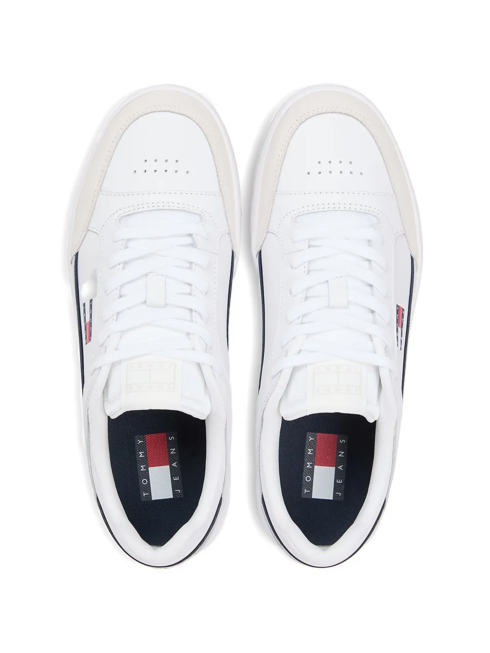 Tommy Hilfiger panelled-perforated sneakers Wit