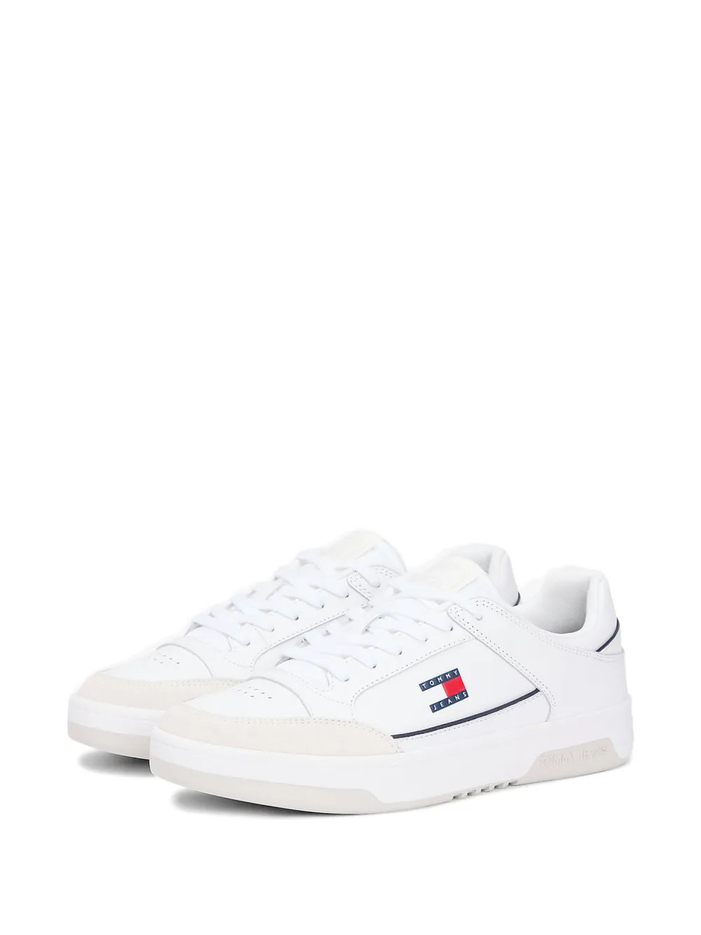 Tommy Hilfiger panelled-perforated sneakers Wit