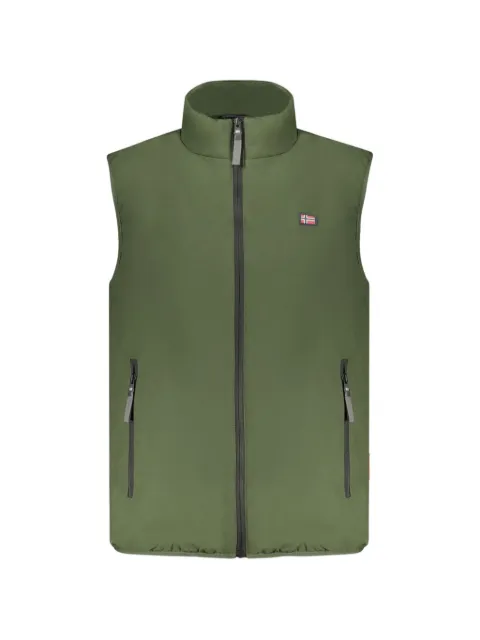 NORWAY 1963 logo-patch zip-up gilet