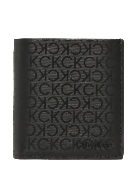 Calvin Klein logo-pattern bifold wallet
